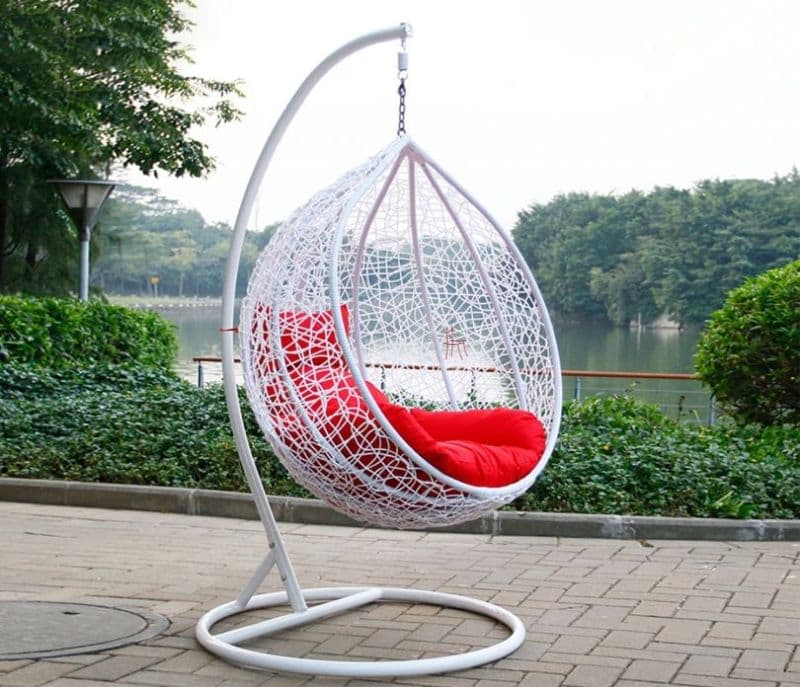 Image 1 for White Egg Shaped Swing Chair