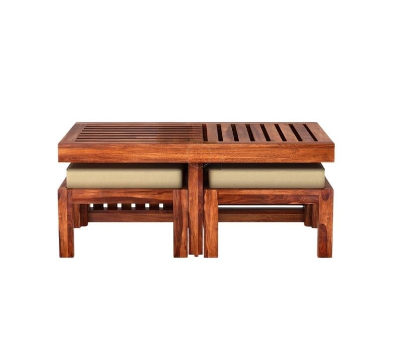 Image 9 for Classic Center Table With Stools (Honey Finish)