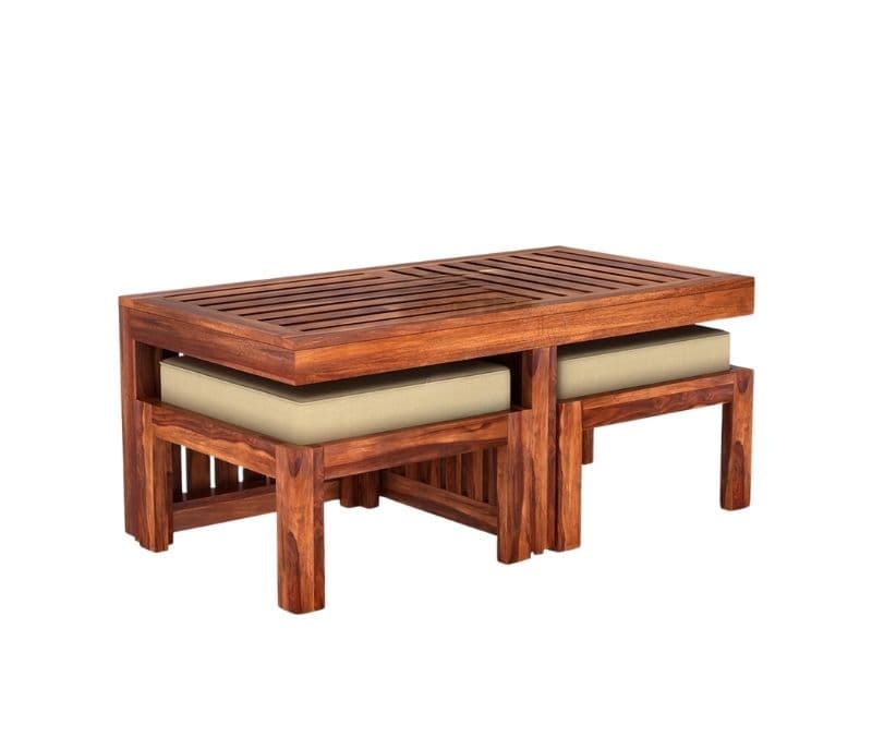 Image 8 for Classic Center Table With Stools (Honey Finish)