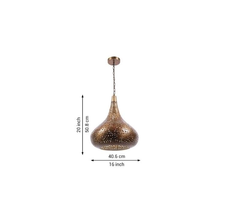 Image 5 for Matilde Single Hanging Light Gold Metallic