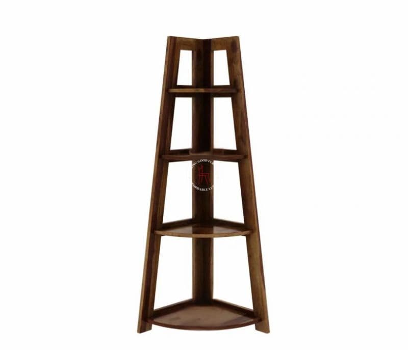 Image 7 for Serino Sheesham Wood Foldable Bookshelf (Teak Finish)