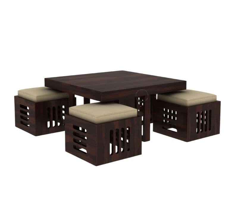 Image 7 for Chocolate Sheesham Wood Coffee Table (Walnut Finish)