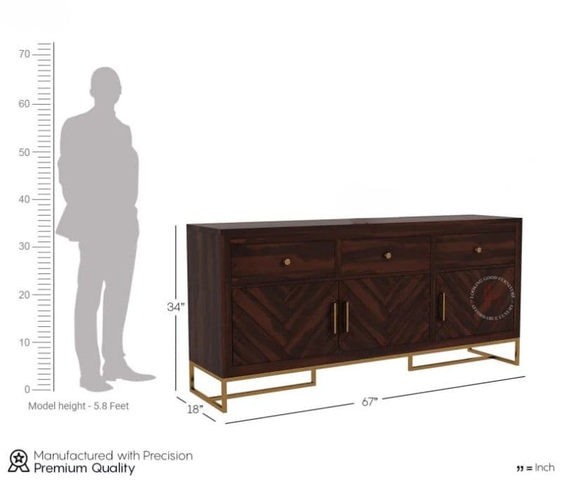 Image 6 for Sheesham Wood Cabinet and Sideboard