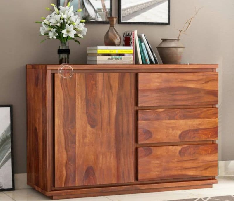 Image 1 for Hazel 3-Drawer Wooden Chest Of Drawers ( Honey Finish )