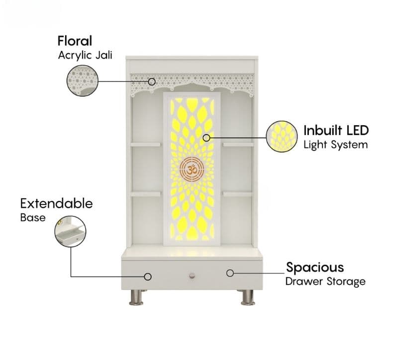 Image 12 for Giovanni Home Temple With Inbuilt LED Light System