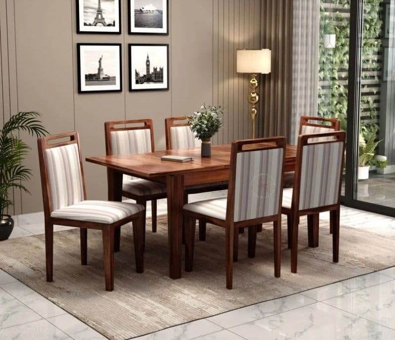 Image 1 for Maelynn 6 Seater Dining Set with 6 Premium Upholstered Chair