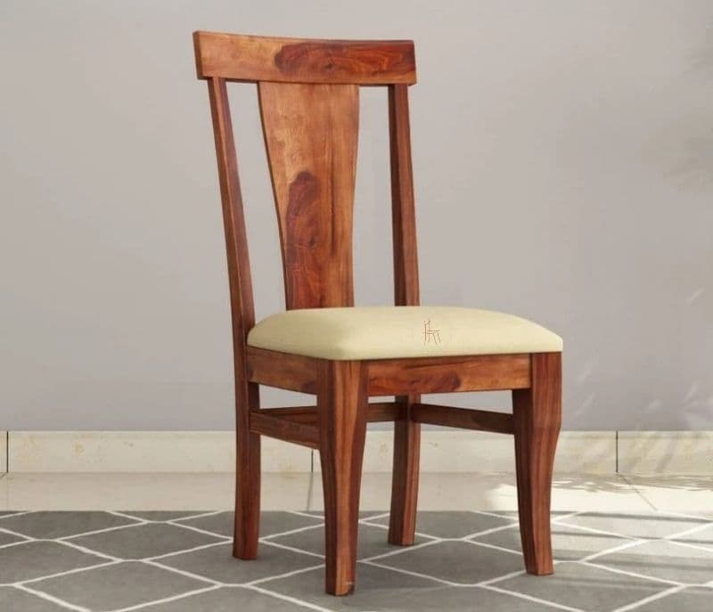 Malka Dining Chair With Fabric (Honey Finish)