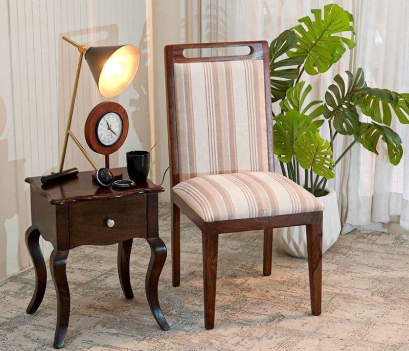 Image 1 for Dior Dining Chair with Luxurious Cotton Upholstery