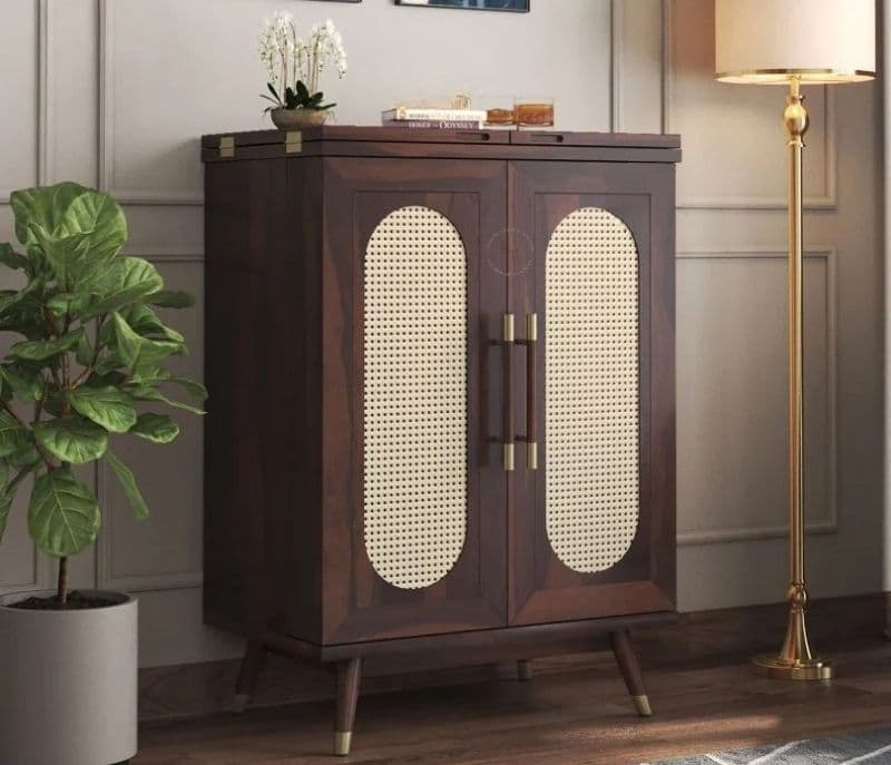 Image 1 for Mikaela Bar Cabinet (Walnut Finish)