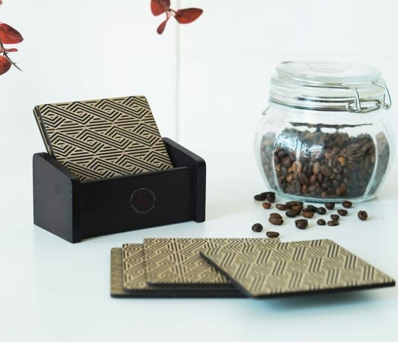 Robin Zig Zag Wooden Coasters (Set of 6)
