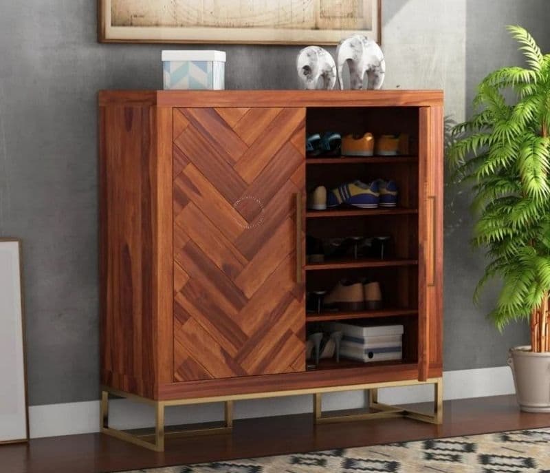 Image 1 for Kendall Premium Sheesham Wood Shoe Rack