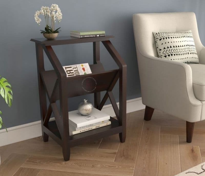 Malani Magazine Rack (Walnut Finish)