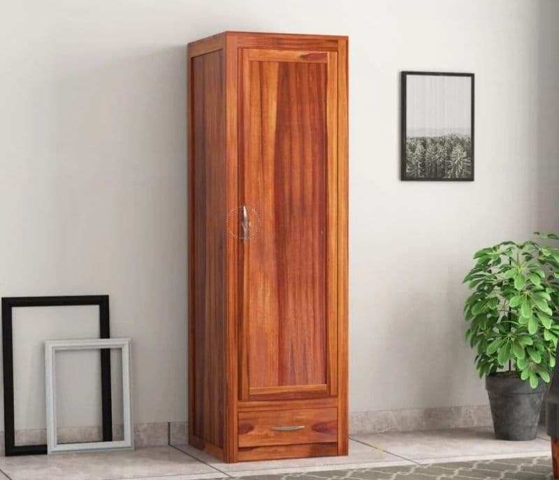 Image 1 for Amalia 1 Door Multi-Utility Wardrobe (Honey Finish)