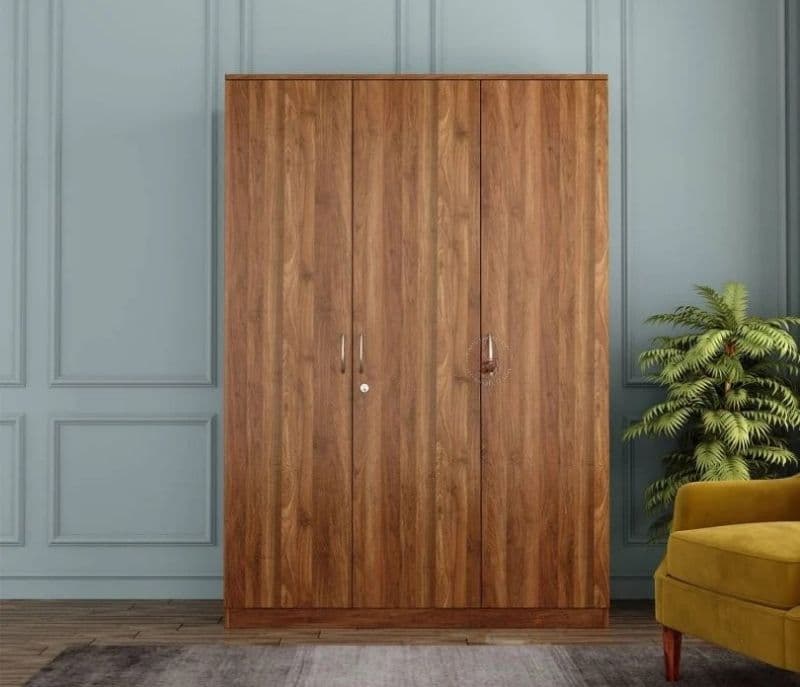 Image 1 for Petronilla 3 Door Multi Utility Wardrobe (Columbian Walnut Finish)