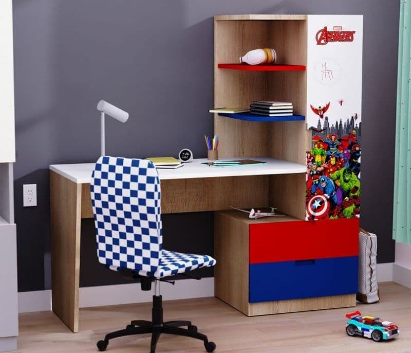 Image 1 for Shelby Finished Mr Practical Avengers Study Table with Cabinet and Drawers