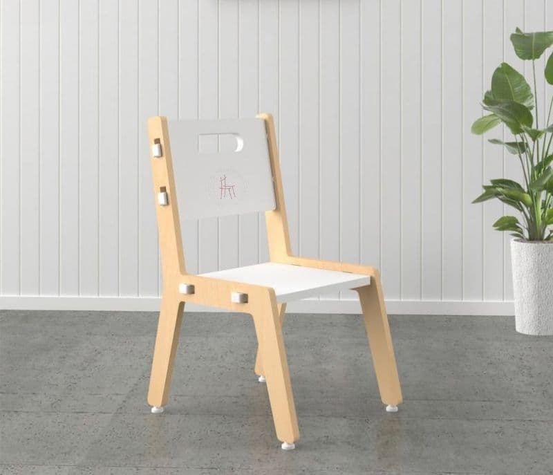 Image 1 for Thalia White Wooden Kids Guava Chair