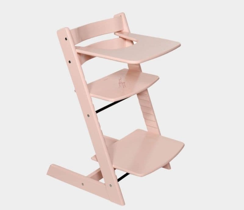 Image 1 for Averie Beech and Multilayered Board Blue Baby High Chair