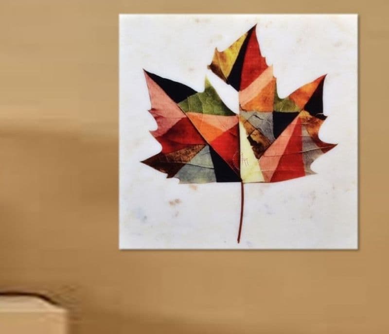 Annika Maple Leaf Marble Wall Accent