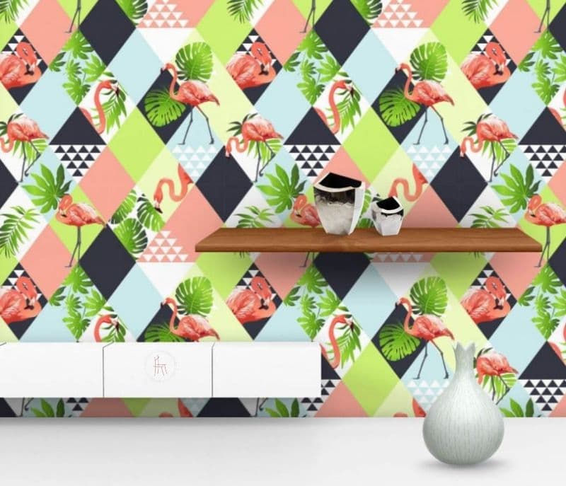 Image 1 for Jayleen Floral Leaves Pattern D2 Non-PVC Self-Adhesive Peel & Stick Vinyl Wallpaper Roll Cover 54 sq.ft.
