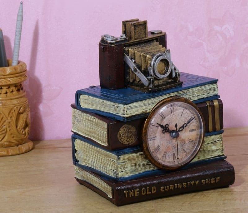 Image 1 for Adaline Decorative Resin Multicolor Table Clock Accent