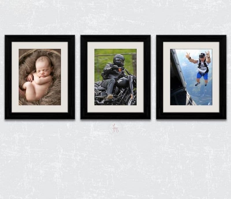 Image 1 for Wren Black Photo Frame With Mount - Set of 3
