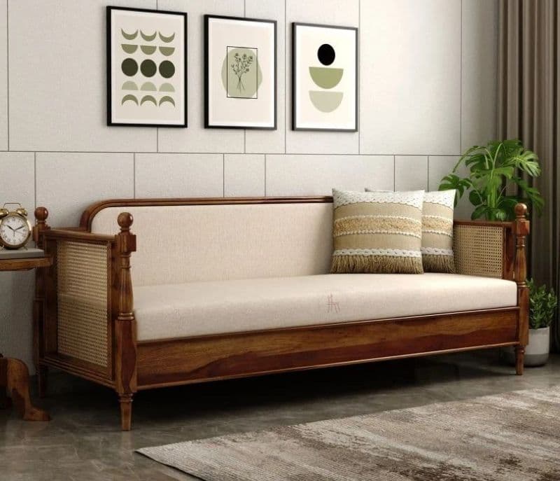 Ursulina Cane Divan Bed with Ivory Mattress