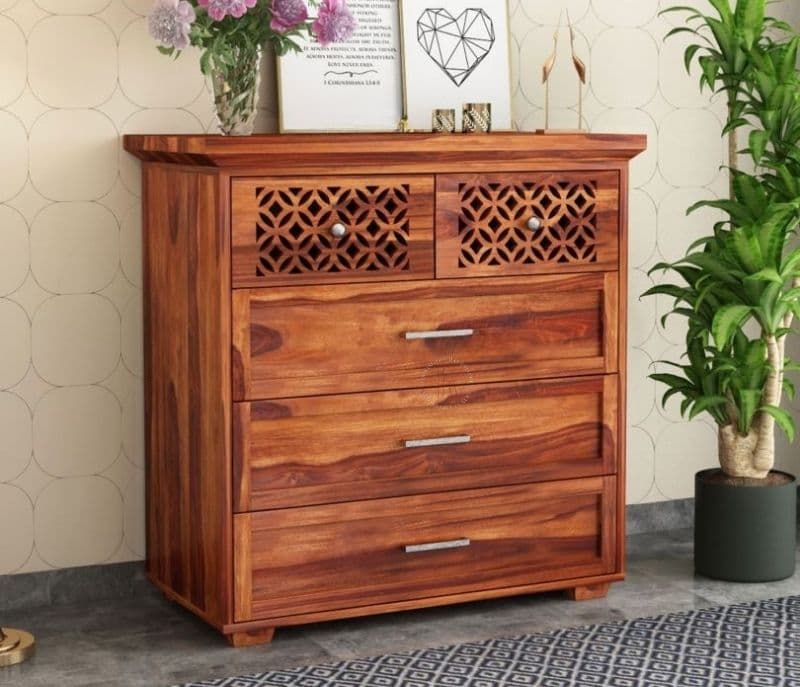 Brielle 5-Drawer Wooden Chest Drawers
