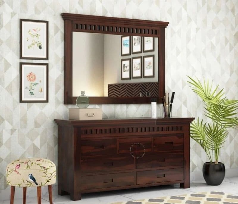 Image 1 for Everly Dresser with Storage (Walnut Finish)