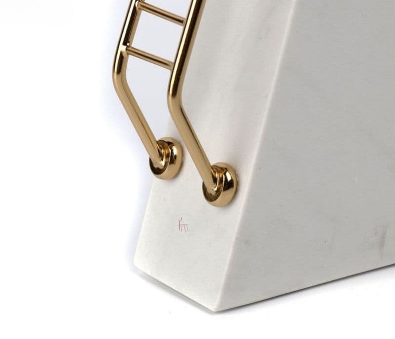 Image 7 for Sarai White Mania Marble Book End