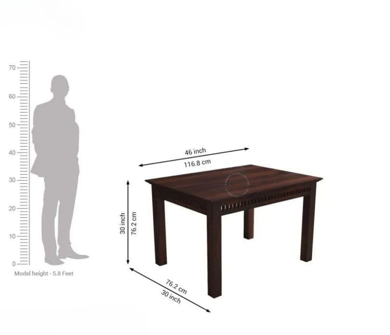 Image 9 for Karter 4 Seater Dining Set with Bench (Walnut Finish)