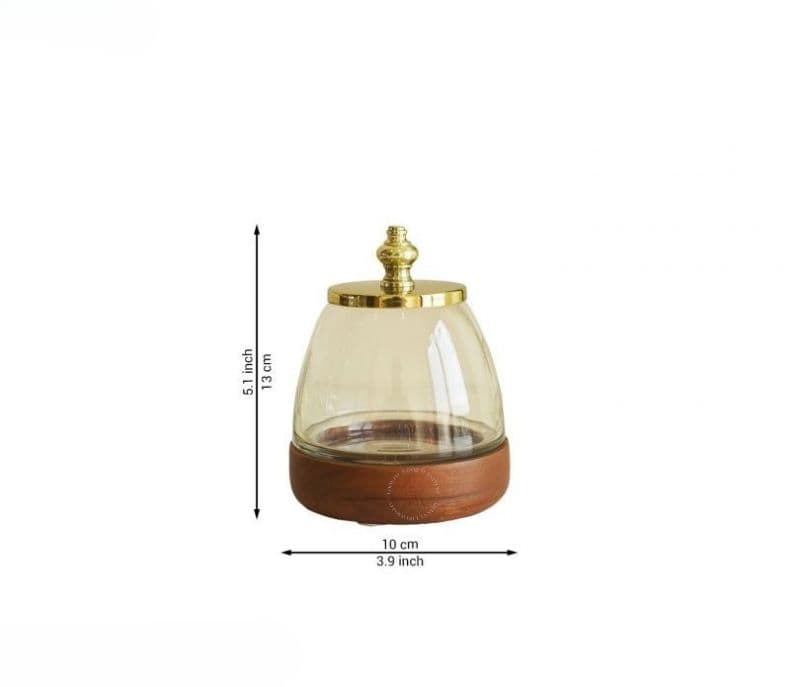 Image 13 for Emerson Designer Glass With Wood Bath Set of 6 Piece