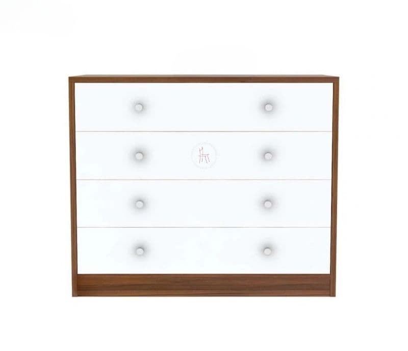 Image 6 for Savannah 4-Drawer Wooden Chest Of Drawers with Frosty White Drawer