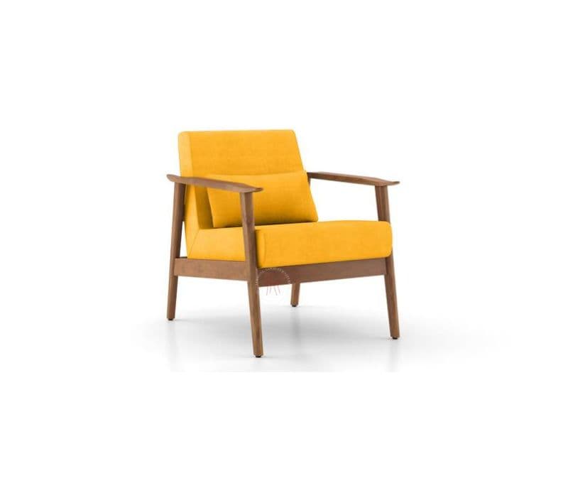 Image 2 for Brano Lounge Chair in Mustard Yellow Teak Colour