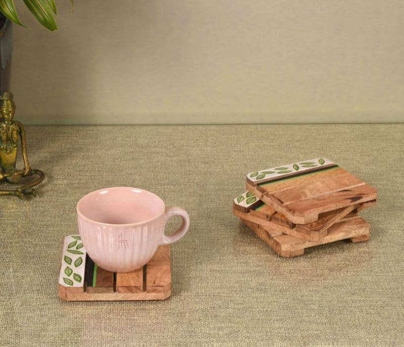 Adalee Hand Painted Coasters Set Of 4