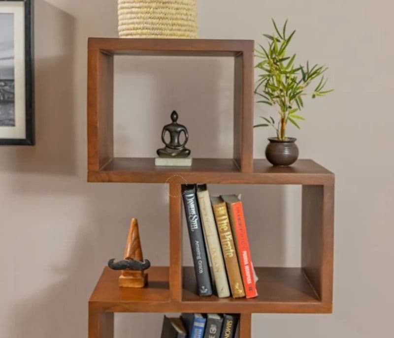 Image 5 for Samara Sheesham Wood Ladder Book Shelf (Honey Finish)