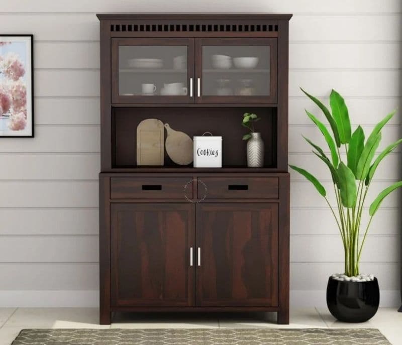 Image 2 for Coraline Hutch Cabinet (Walnut Finish)