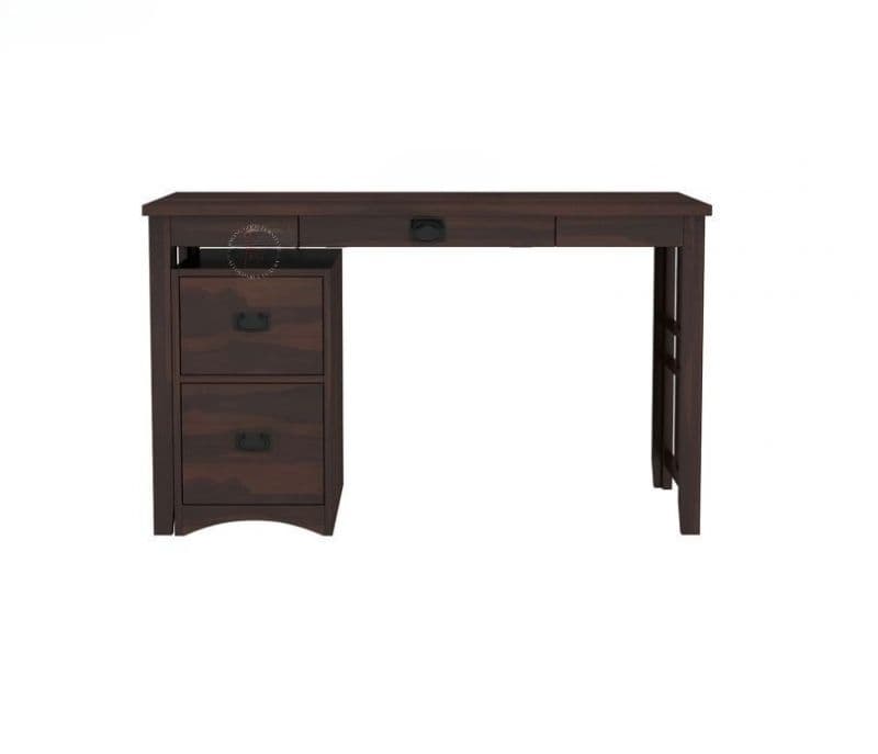 Image 2 for Loretta Computer Table With Keyboard Tray and Drawer Storage (Walnut Finish)