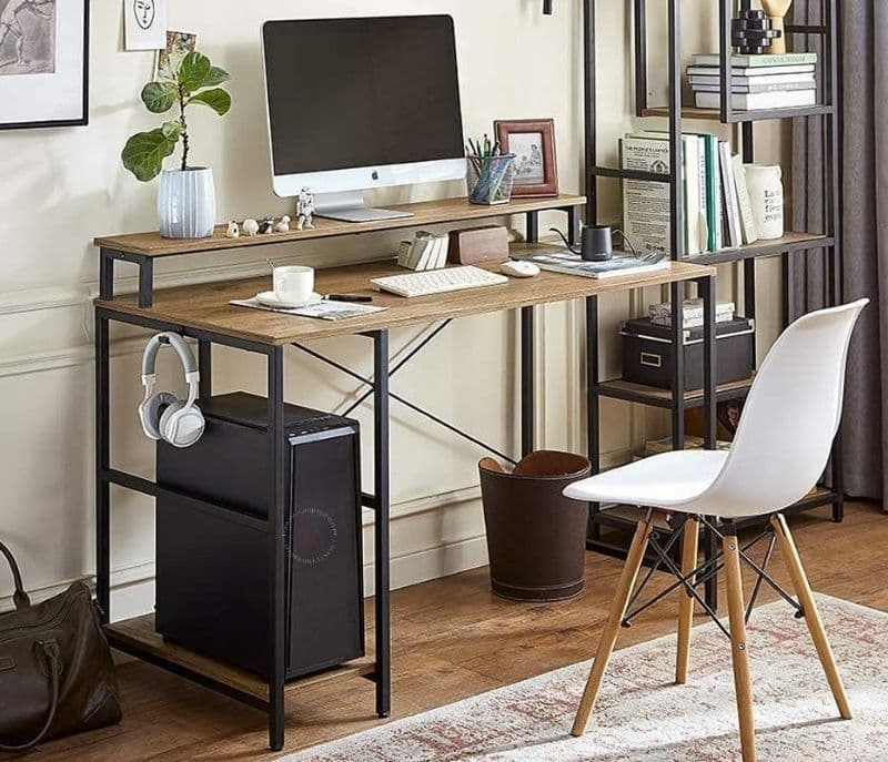 Image 1 for Kennedi Genesis Home Computer Desk with Simple Shelves