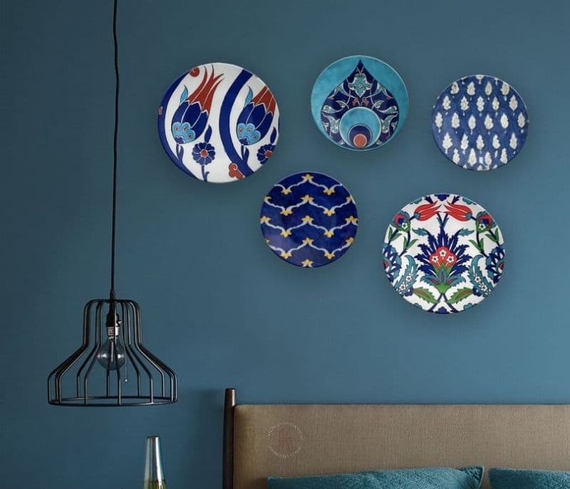 Image 1 for Violette World of Cobalt Decorative Wall Plates - Set of 5