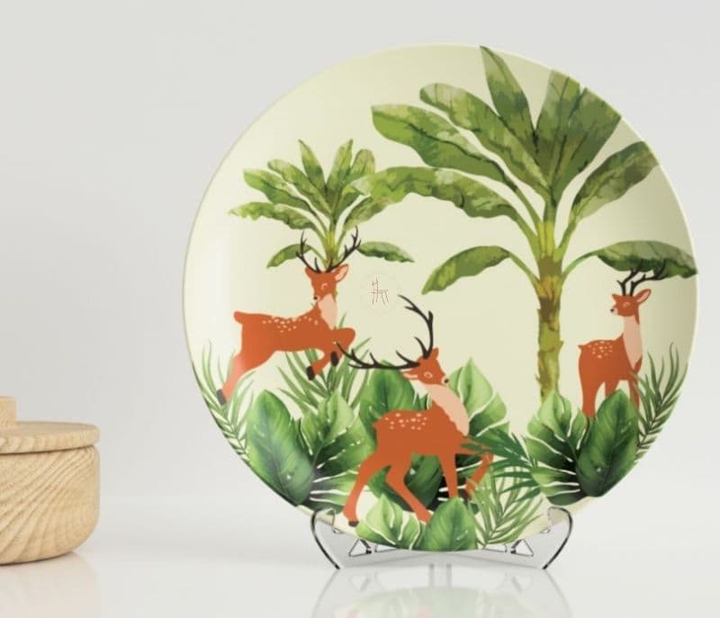 Image 1 for Aleia Fox Printed Exquisite Traditional Ceramic Wall Plate