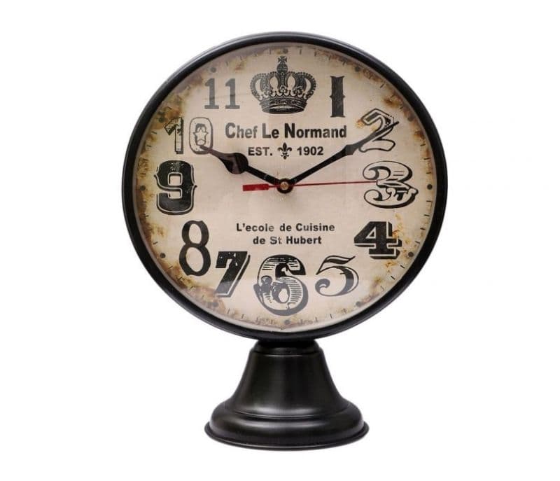 Image 2 for Daphne Roomattic 8 Inch Beautiful Vintage Metal Table Clock