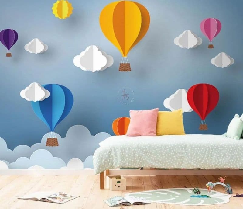 Image 1 for Londyn Air Balloons Non Woven Paper 180 GSM Wallpaper