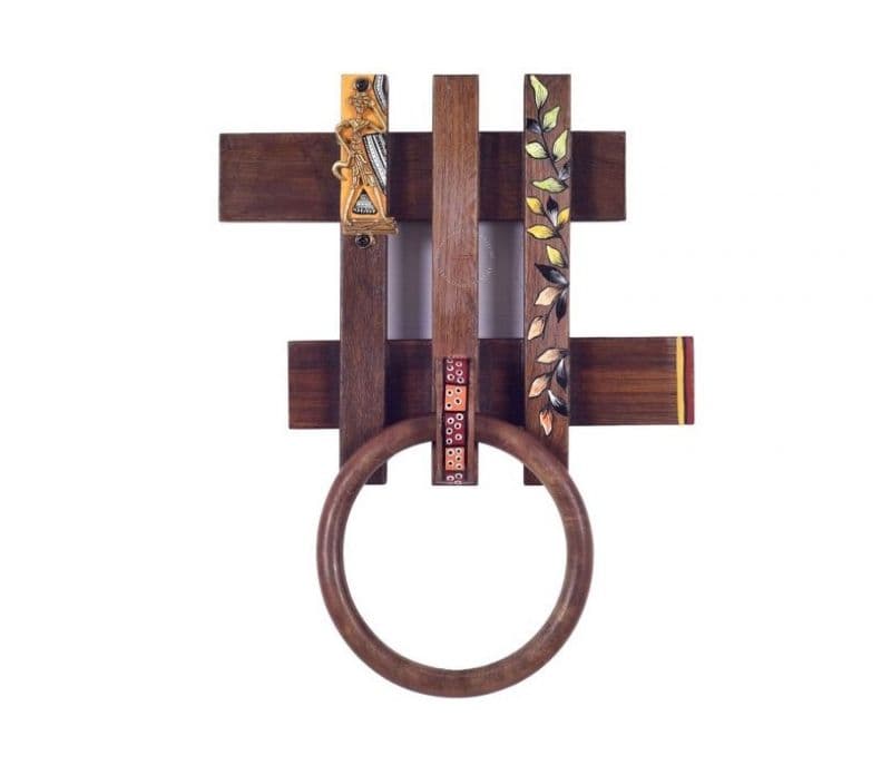 Image 2 for Dakota eafy Slots Handcrafted Towel Hanger
