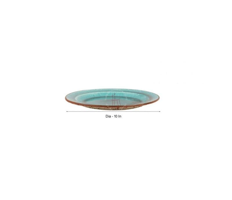 Image 5 for Parrot Green Hand Painted Mosaic Ceramic Dinner Plates