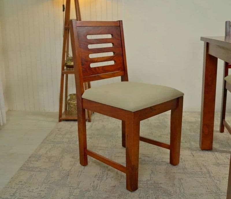 Image 3 for Raina 4 Seater Dining Set with Cushioned Chair (Honey Finish)