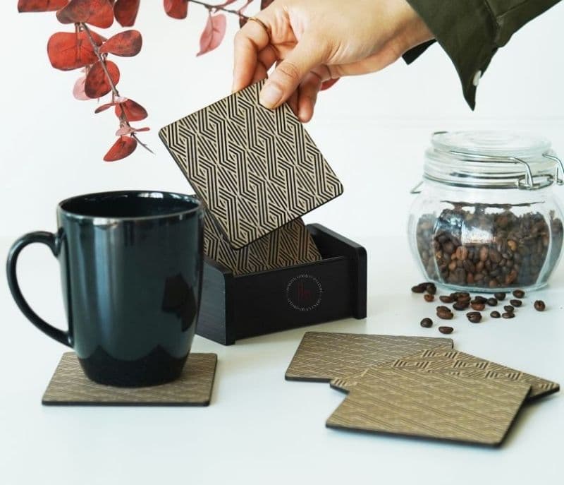 Image 2 for Robin Zig Zag Wooden Coasters (Set of 6)