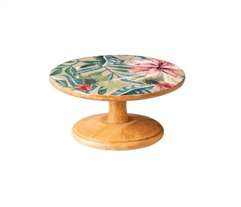 Image 3 for Maggie Brown and Green Wooden Cake Stand