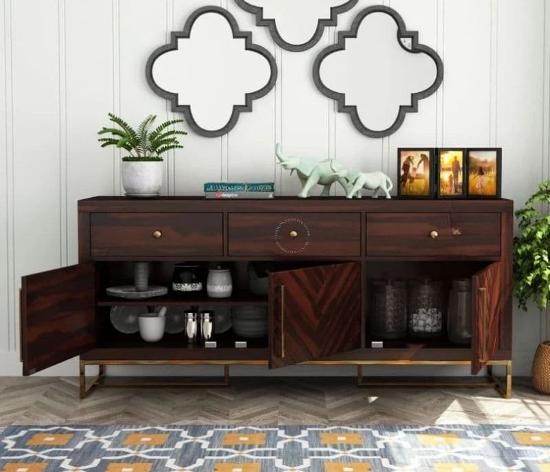 Image 1 for Meadow Sheesham Wood Cabinet and Sideboard (Walnut Finish)