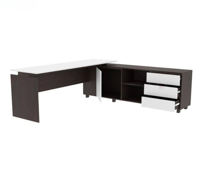 Image 4 for Kira L shape Modular Office Table with Three Drawers