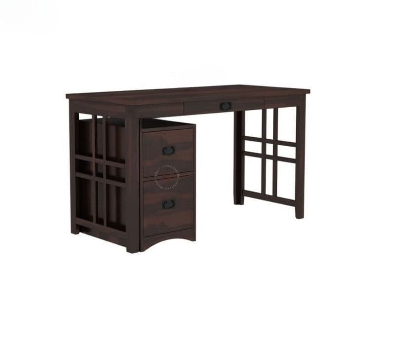 Image 6 for Loretta Computer Table With Keyboard Tray and Drawer Storage (Walnut Finish)